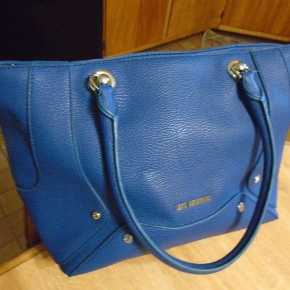 Love Moschino Bags Authentic Love Moschino Blue Leather Satchel Bag